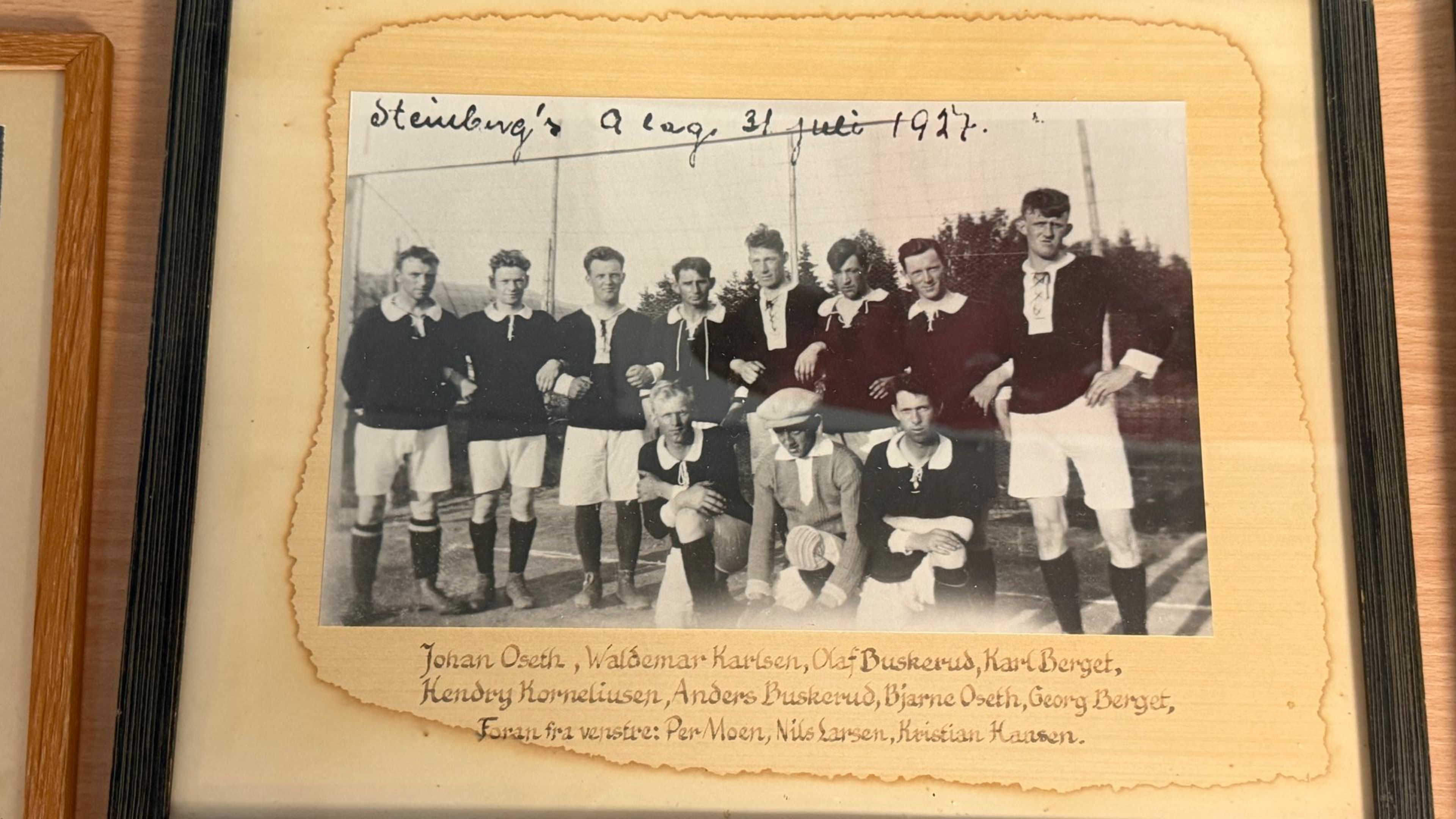 Steinberg IF sitt A-lag i fotball for 99 år siden.
