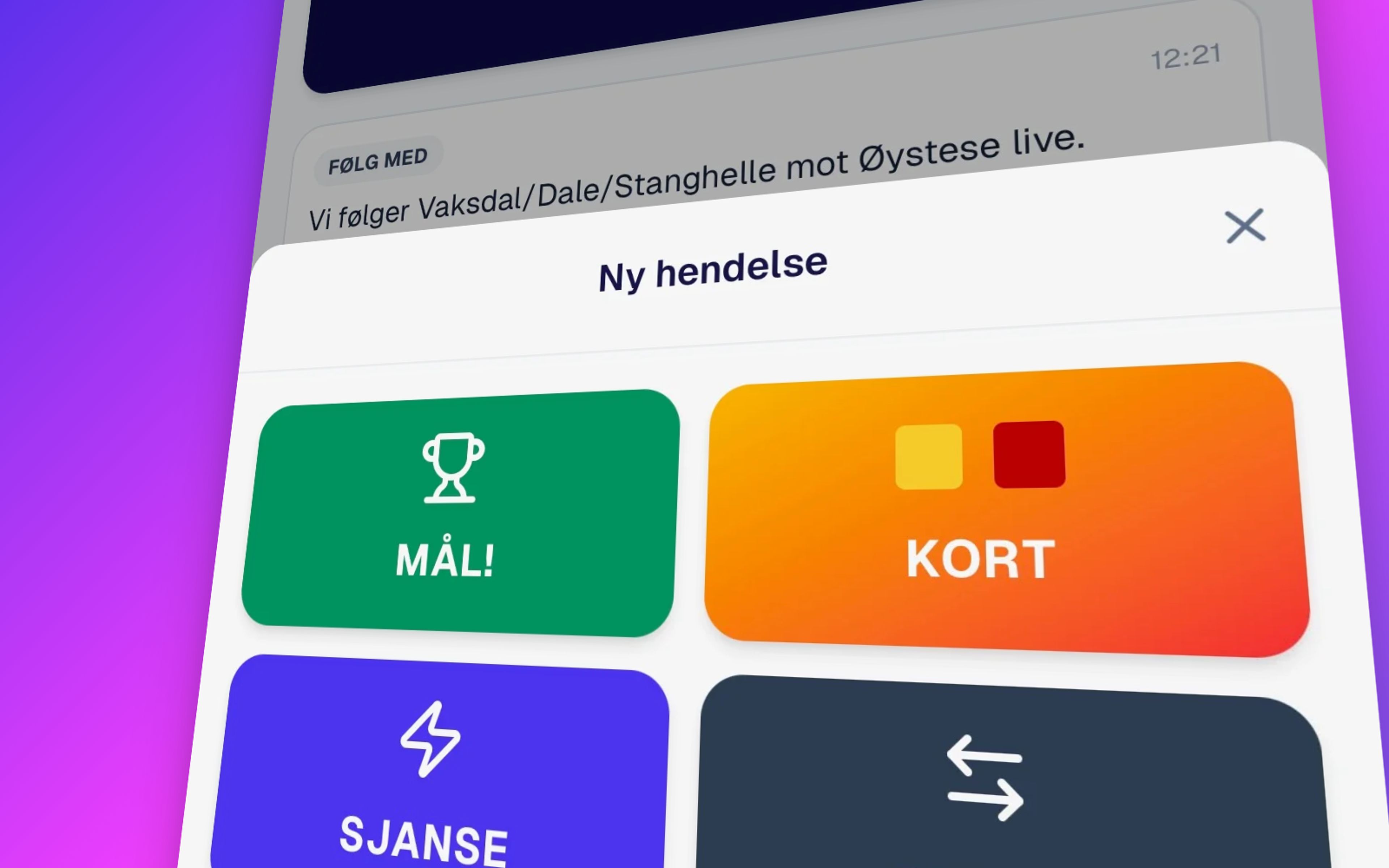 Live-dekning i SmartAvis: Følg kampen, møtet eller hendelsen — i sanntid